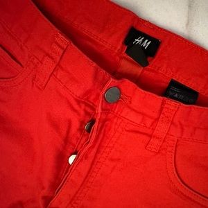 Mens red pants